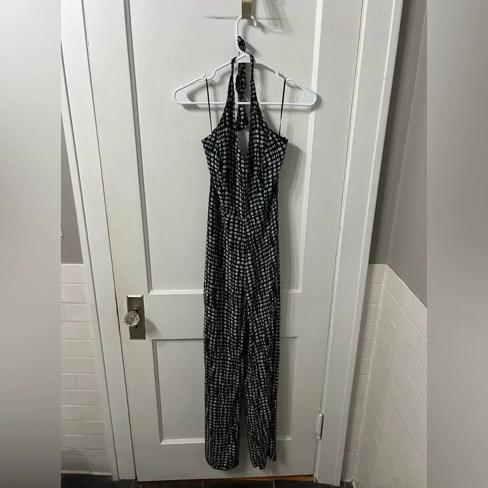 Hinge Black and Gray Halter Romper